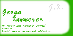 gergo kammerer business card